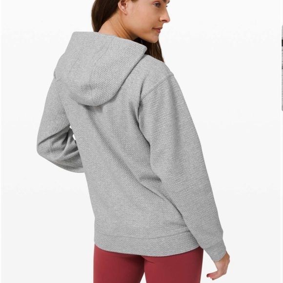 Lululemon All Yours Zip Hood Jacket Bubble Dot Heathered Core Light GreyWhite 4 - Picture 3 of 12